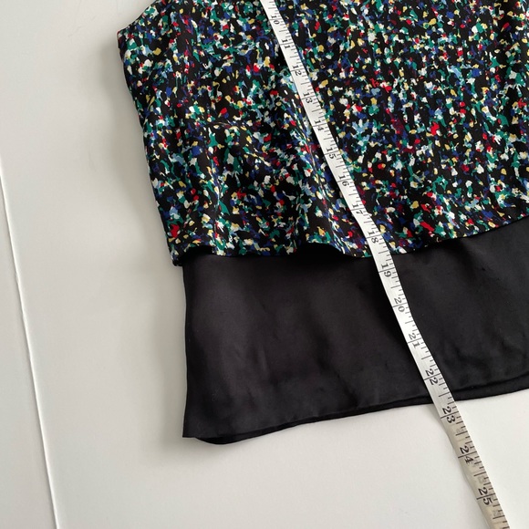 Sandro Paris Multi-Colour Abstract Print Layered Sleeveless Blouse - Picture 10 of 12